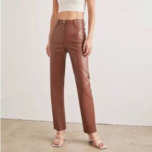 Wilfred Brown Leather Pants Size 6